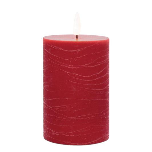 FIA Wick Red Pillar Candle (Set of 2)