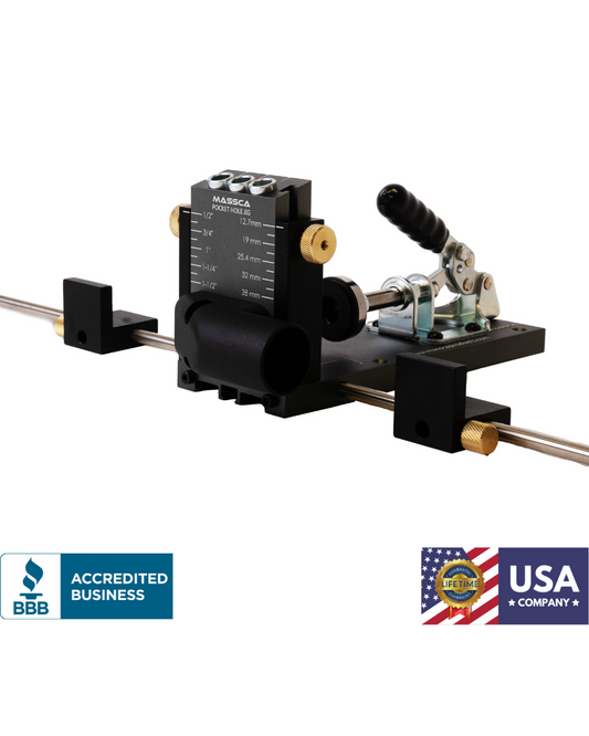 Massca M2 PRO Aluminum Pocket Hole Jig System  (Upgraded Triple Pilot Hole )