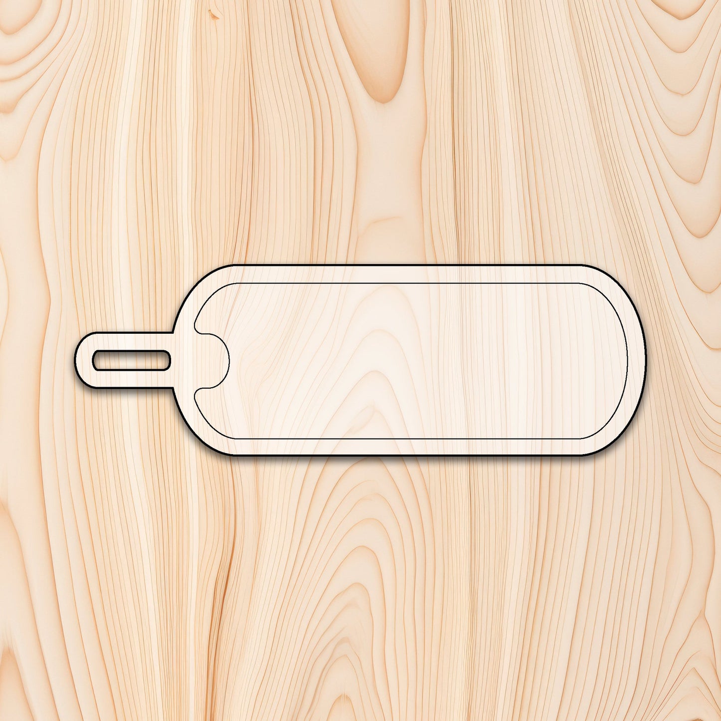 Elongated Rounded Serving Tray or Board Acrylic Router Template