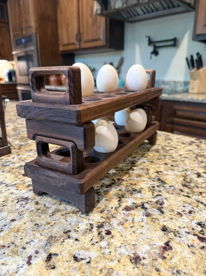 Stackable Egg Tray with Additional Leg Template - Acrylic Router Template - Norfolk Wood Shop