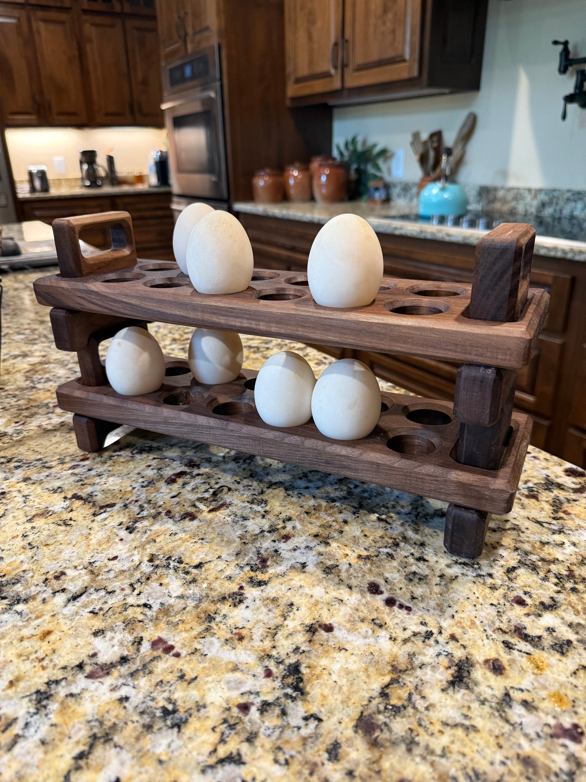 Stackable Egg Tray with Additional Leg Template - Acrylic Router Template - Norfolk Wood Shop
