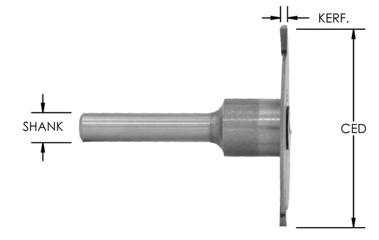 .093 Kerf Flush Bottom Cut Assem, 1/2" Shk