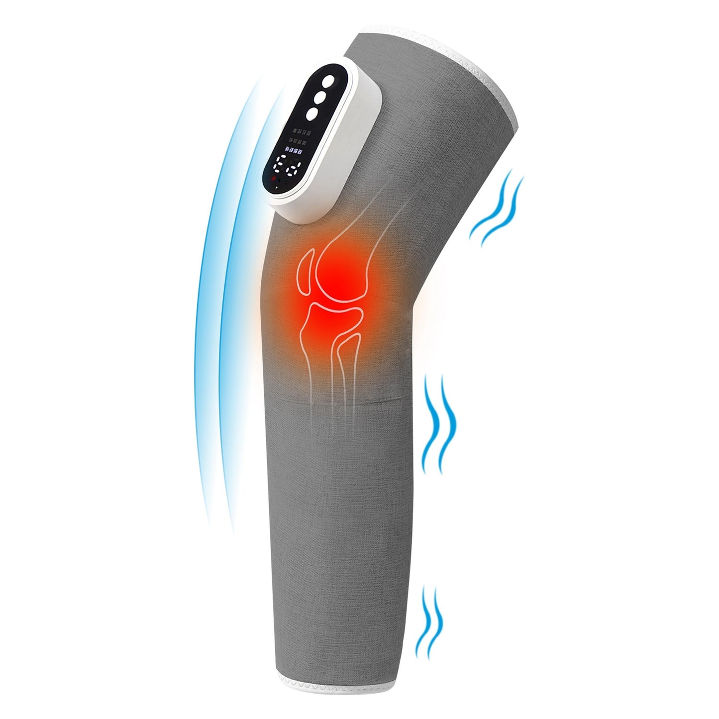 Cordless Leg Massager, Air Compression, with Heat, 3 Modes, Adjustable Wrap