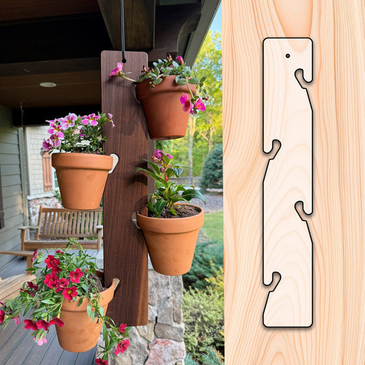 Flower Pot Hanger Acrylic Router Template (4 hooks)