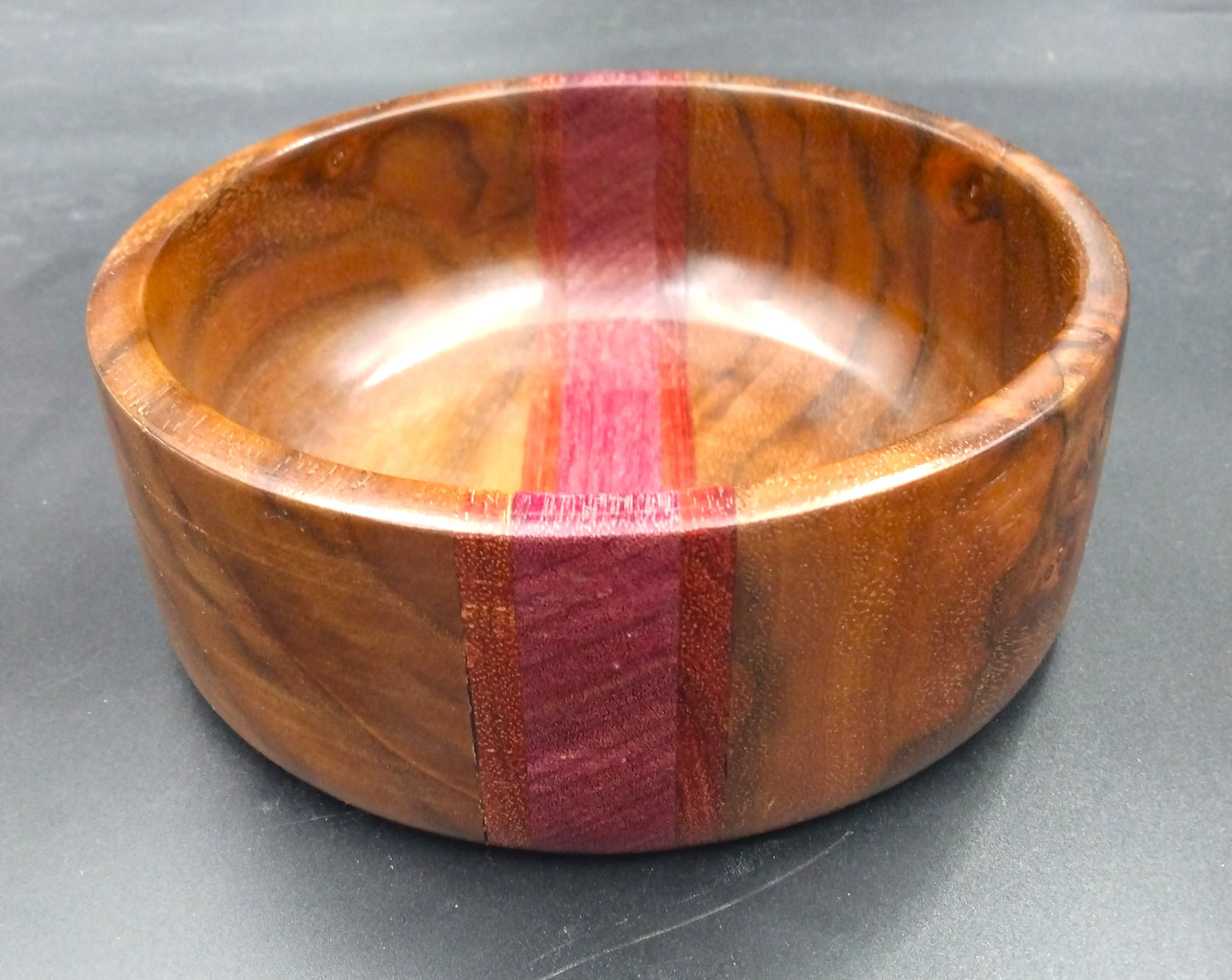 Claro Walnut, Padauk and Purple Heart Bowl