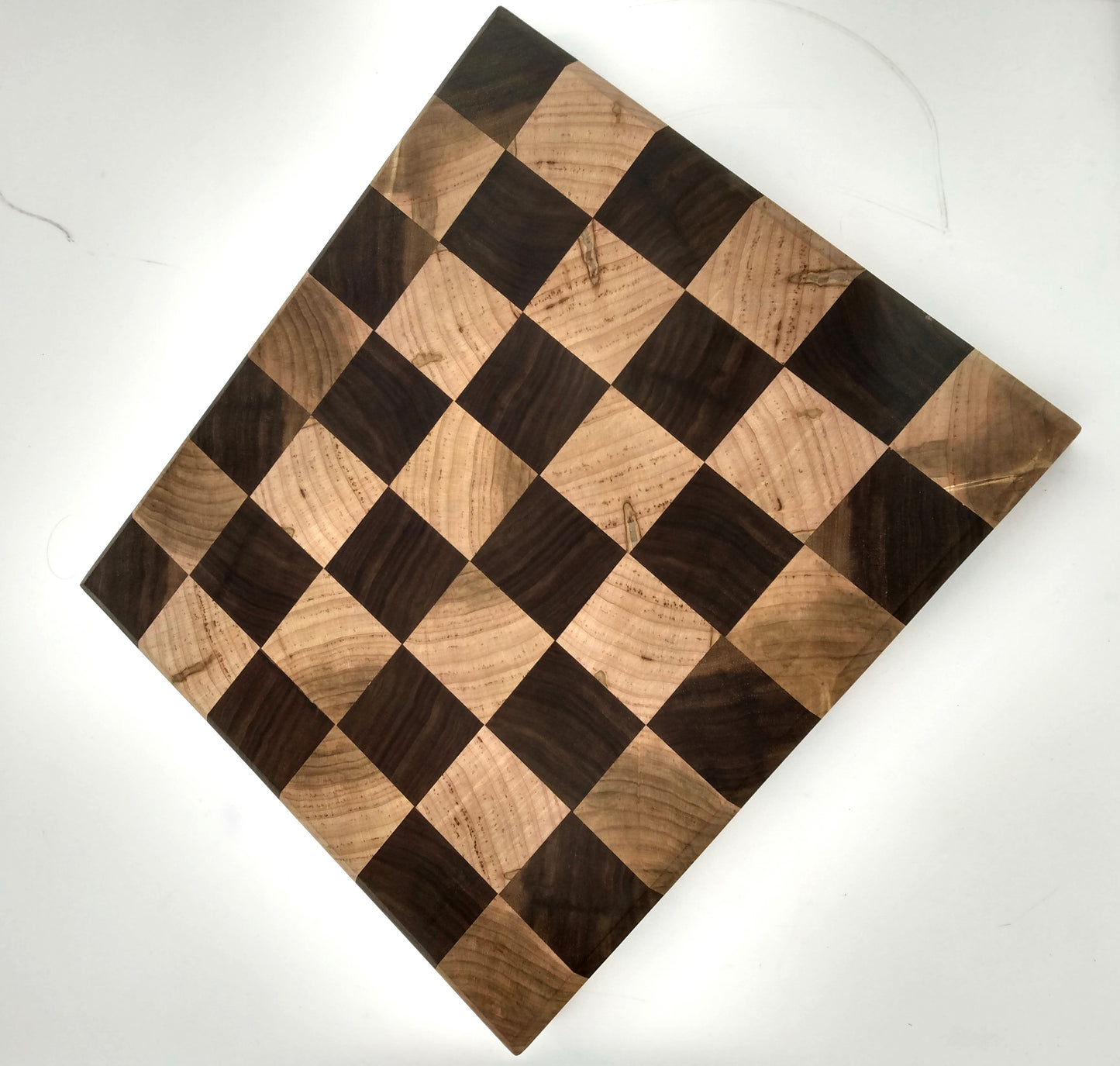 Walnut and Ambrosia Maple Checkered End Grain Cutting Board