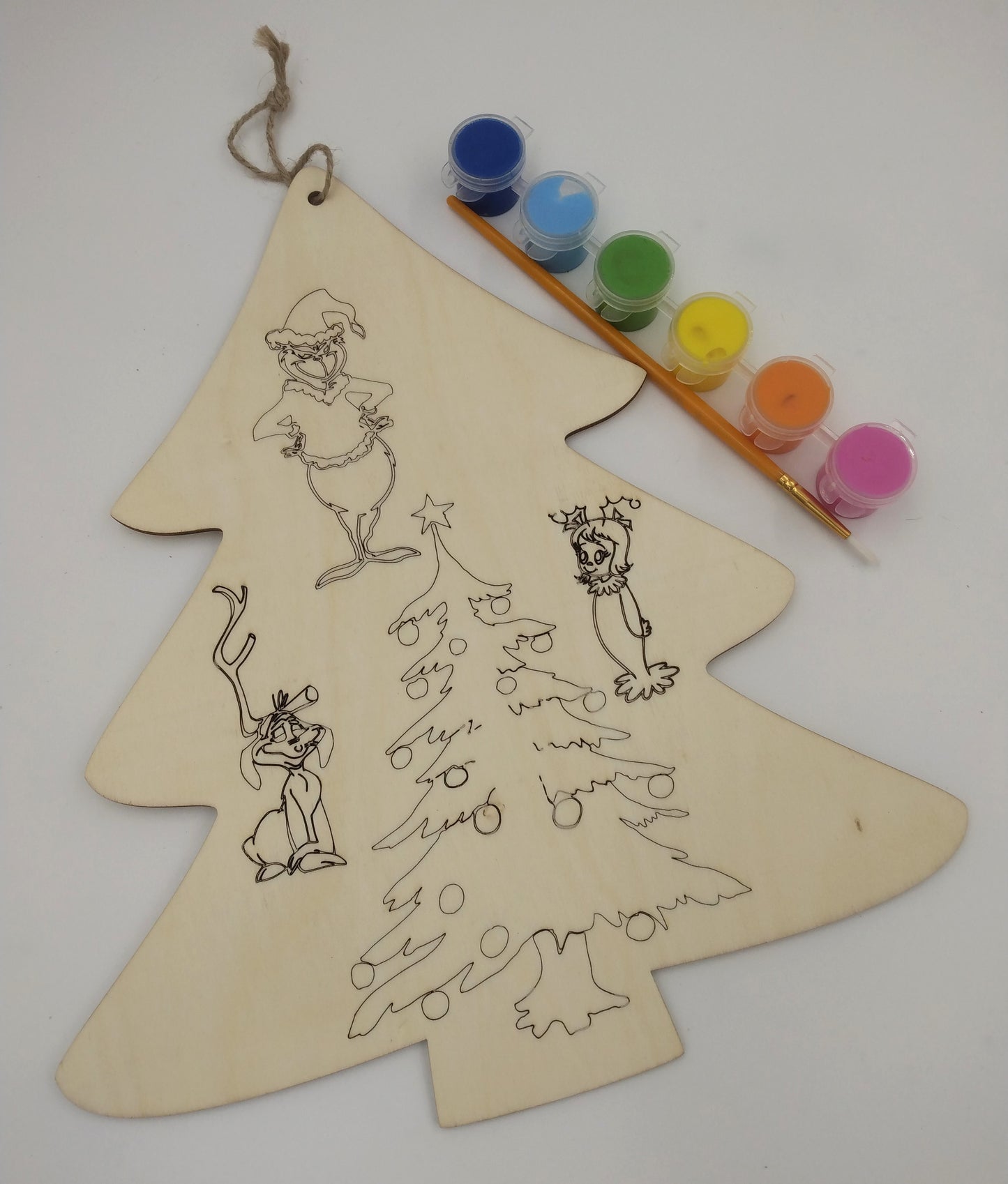 "Paint Your Own" Laser Etched Christmas Tree