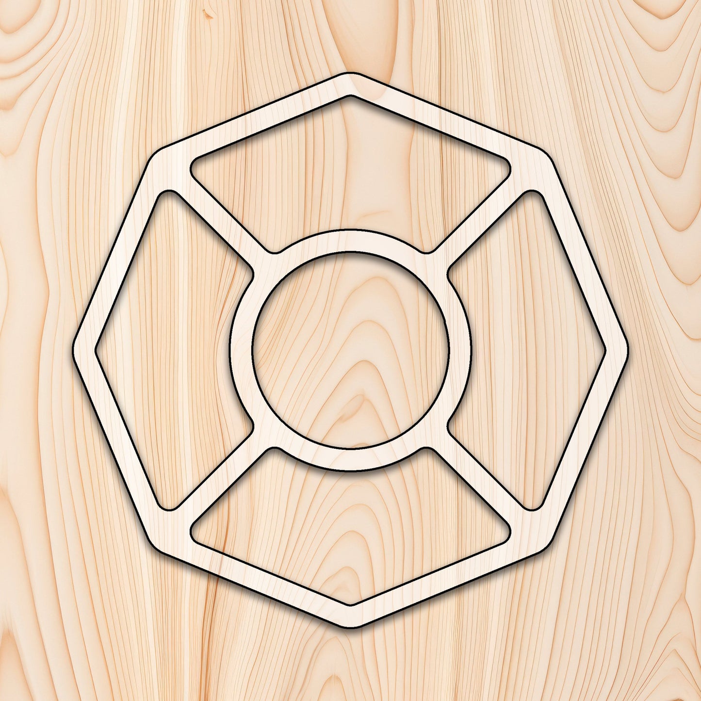 Octagon 5 Recessed Pocket Tray Acrylic Router Template