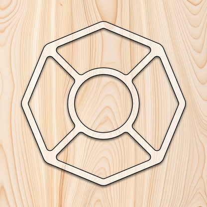 Octagon 5 Recessed Pocket Tray Acrylic Router Template