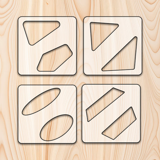 Recessed Handle Cutting Board or Charcuterie Board Acrylic Router Template Kit (4 Piece Template Kit)