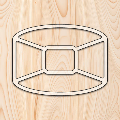 Rounded Rectangle 5 Recessed Pocket Tray Acrylic Router Template - Norfolk Wood Shop