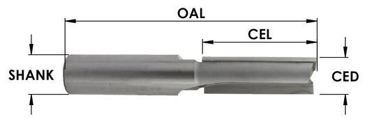 C/T Lh Straight 2 Fl X1/2 Cd X1 1/2 Cl X1/2 Sh X 3-1/8" Oal