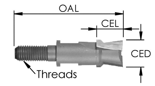 C/T Dodds Dove 9 Deg X .550 Cd X 5/16-24 X 2 X Lh X Cel Is 1/2