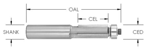 C/T 3 Fl Flush Trim 1/2 Cd X 1" Cl X 1/2" Shk
