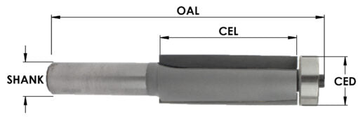 C/T 2 Fl Dshear F/T,3/4 Dia X 2 Cl X 4 Oalx 1/2 Sh