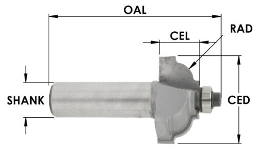 C/T Classical Pattern 1 3/16 Cd X 9/16 Cl X 1/2 Shk X 1/4 Rad