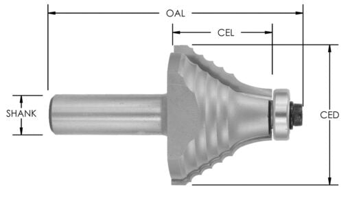C/T Bead Pf Mold 3/4 Sm Cd X 1-11/16 Cl X 1-5/8 Ld