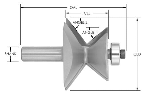 C/T Crown Mold Tb 2 3/8 Cd X 1 3/8 Cl