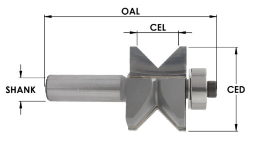 C/T Edge Banding 1Pc ("A") X 1-1/2 Ced X 25/32 Cl X 1/2 Shk X 2-7/8 Oal