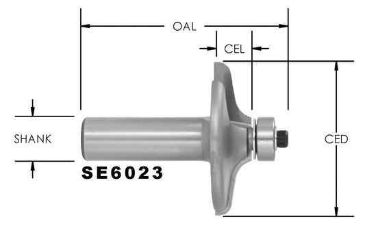 C/T Door Edge Prof 1 3/4 Cd X 3/8 Cl