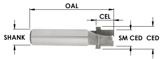 Plywood Cutout Bit X 1/4 Shank X 1.475 Oal