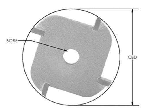Slot Cut 1/4 K X 1 7/8 Cd X 5 /16 B X 4 Wing