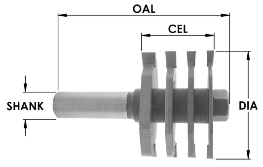 Adj Slot Cut Assem 1-7/8" Ced