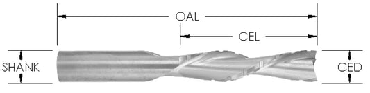 3/4 Cd Cb X 2 Cl X 3/4 Shk X 4 Oal Down Spiral