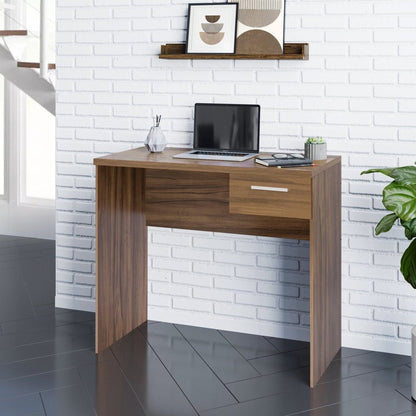 Techni Mobili Modern Computer Writing Desk with Drawer, Walnut by Level Up Desks