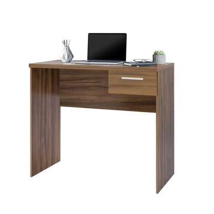 Techni Mobili Modern Computer Writing Desk with Drawer, Walnut by Level Up Desks