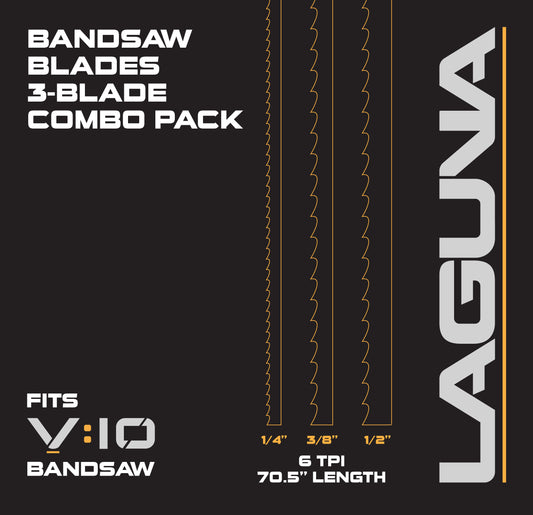 Blade Pack 1/4"/3/8"/1/2" Fits V:10 Bandsaw