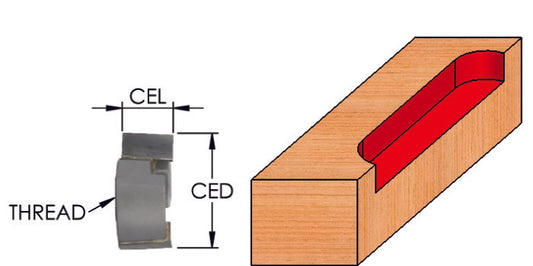 C/T Mort Bit- 1/4-28 Thrd X 1" Cd X 1/2 Cl X1/2 Oa