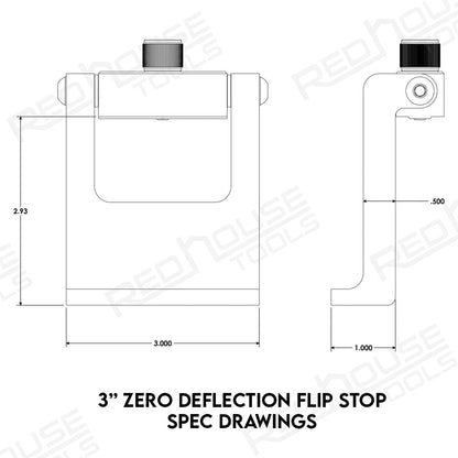 Zero Deflection™ 3" Precision Flip Stop