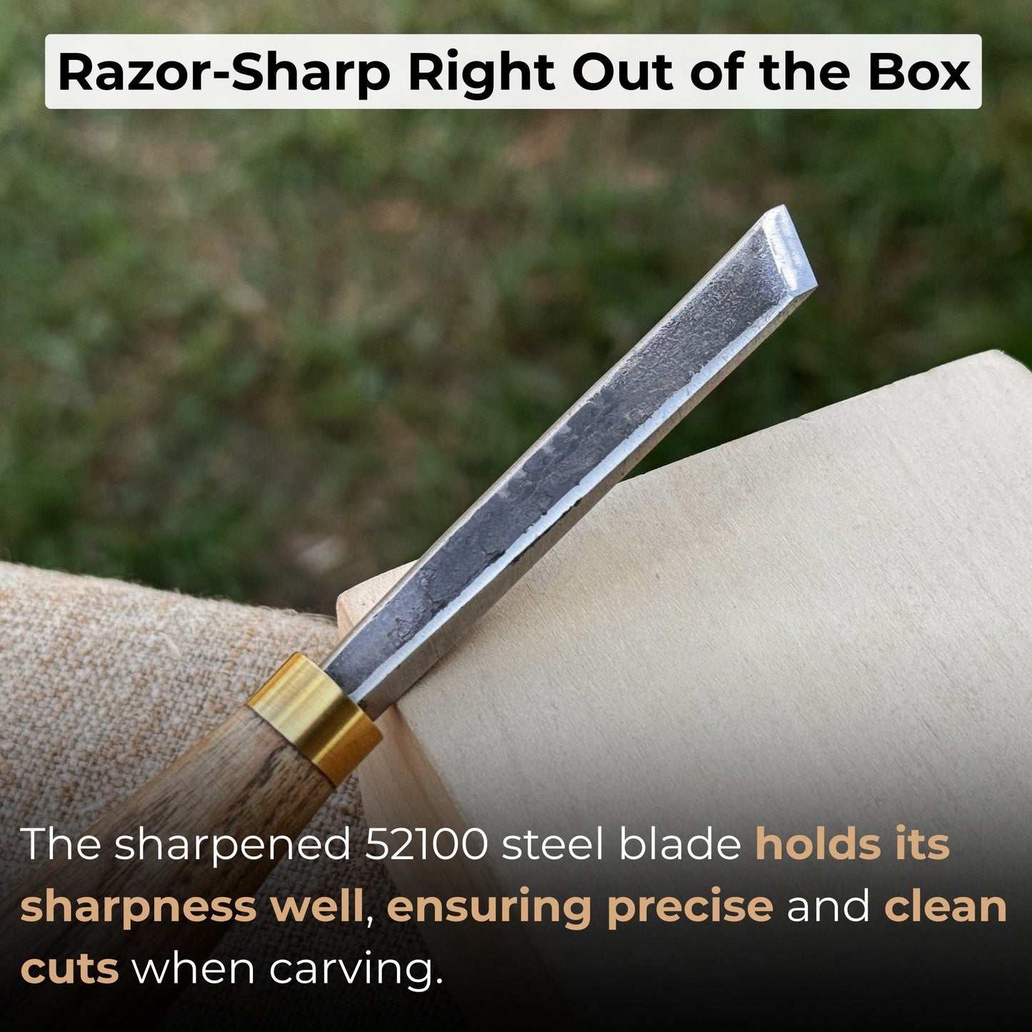 Angled Bevel Carving Chisel – 10 mm (0.39 inches)