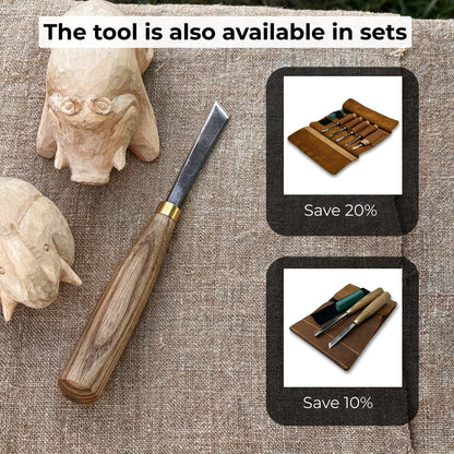 Angled Bevel Carving Chisel – 10 mm (0.39 inches)