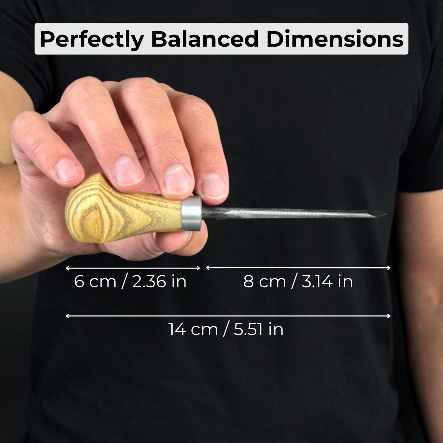Angled Bevel Carving Chisel with Palm Handle – 10 mm (0.39 inches)