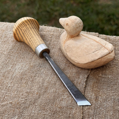 Angled Bevel Carving Chisel with Palm Handle – 10 mm (0.39 inches)