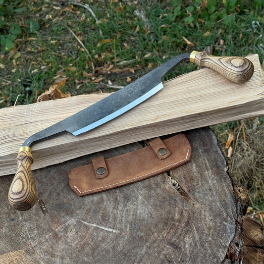 Curved Draw Knife (Push/Pull Shave), 14.5 cm (5.7 inch) Cutting Edge