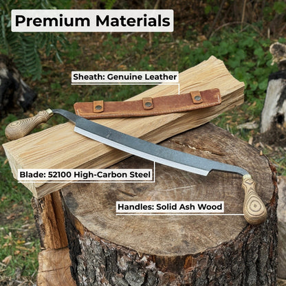 Curved Draw Knife (Push/Pull Shave), 25.5 cm (10 inch) Cutting Edge