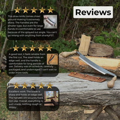 Curved Draw Knife (Push/Pull Shave), 25.5 cm (10 inch) Cutting Edge