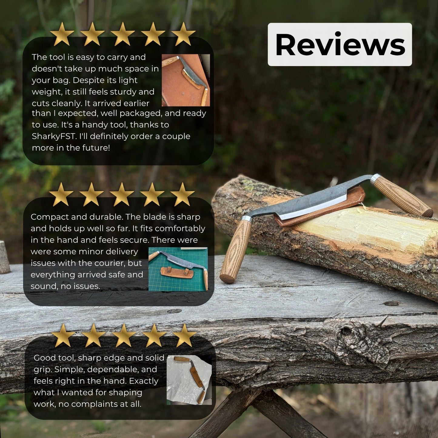 Curved Drawknife (Push/Pull), 14.5 cm (5.7 inches)