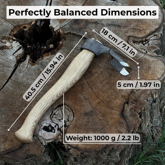 Deep Curved Bowl Adze, 5 cm (1.97 inches)