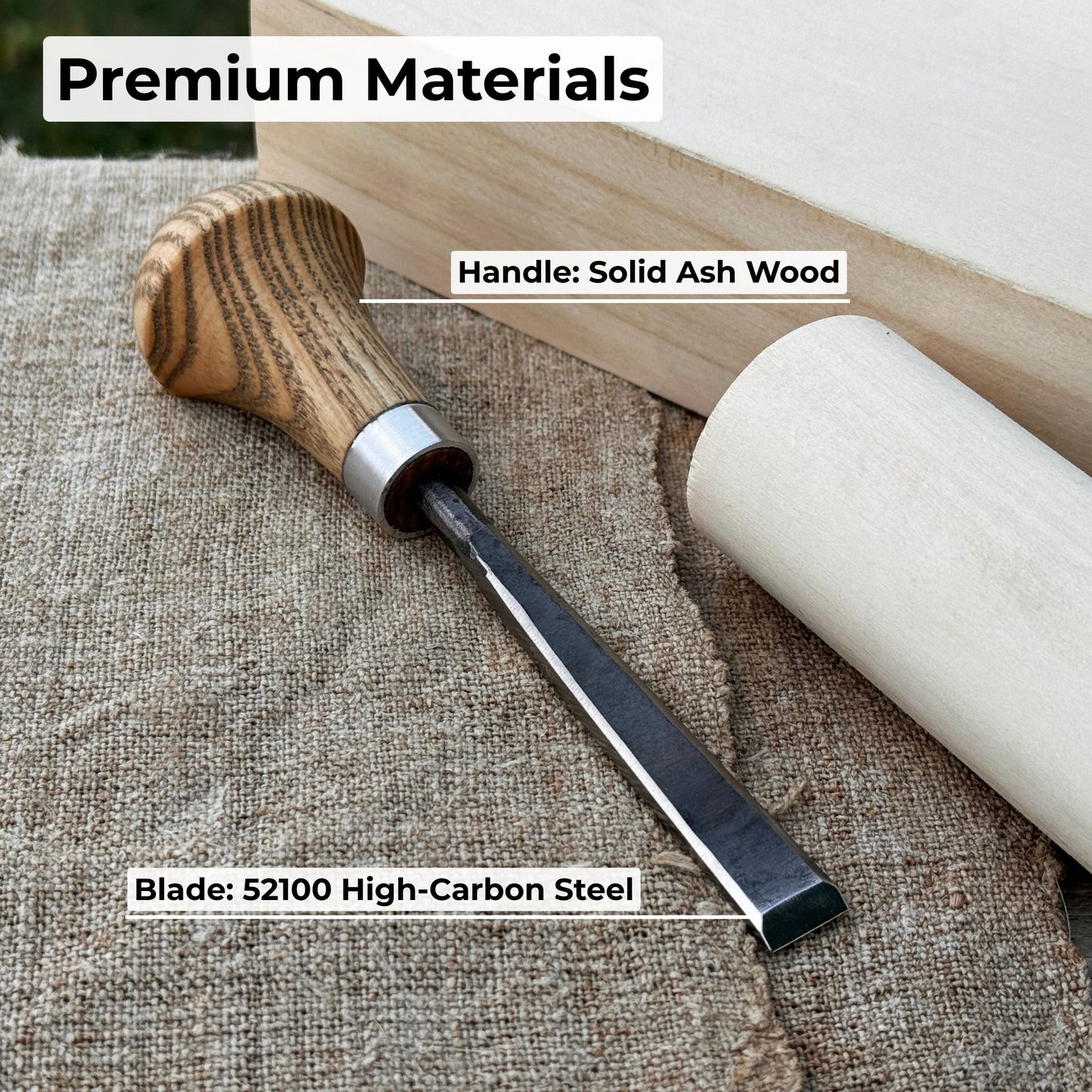 Detail Carving Chisel with Palm Handle, 10 mm (0.39 inches)