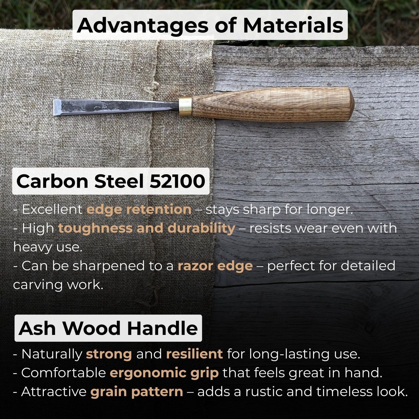 Fine Detail Carving Chisel – 10 mm (0.39 inches) Blade