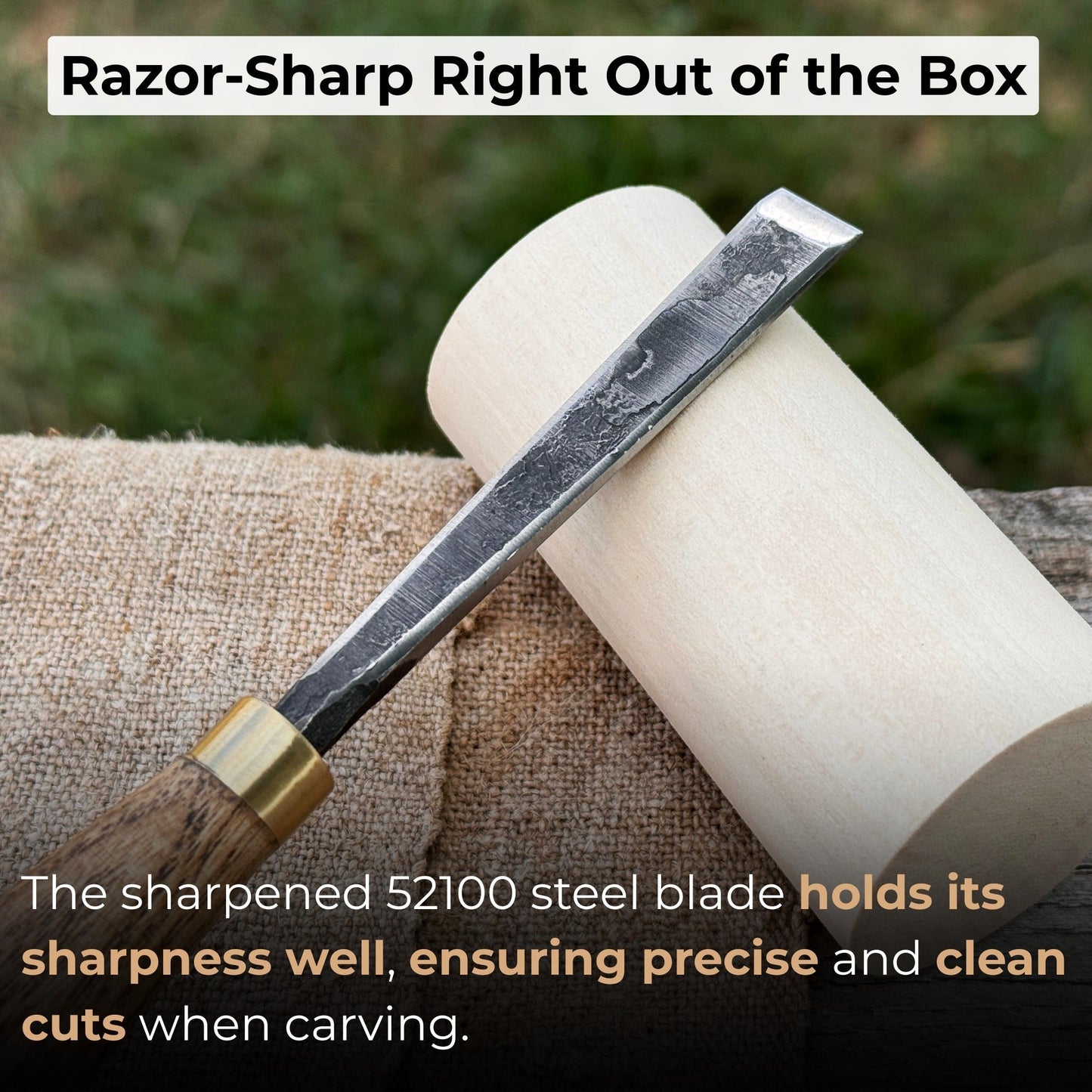 Fine Detail Carving Chisel – 10 mm (0.39 inches) Blade