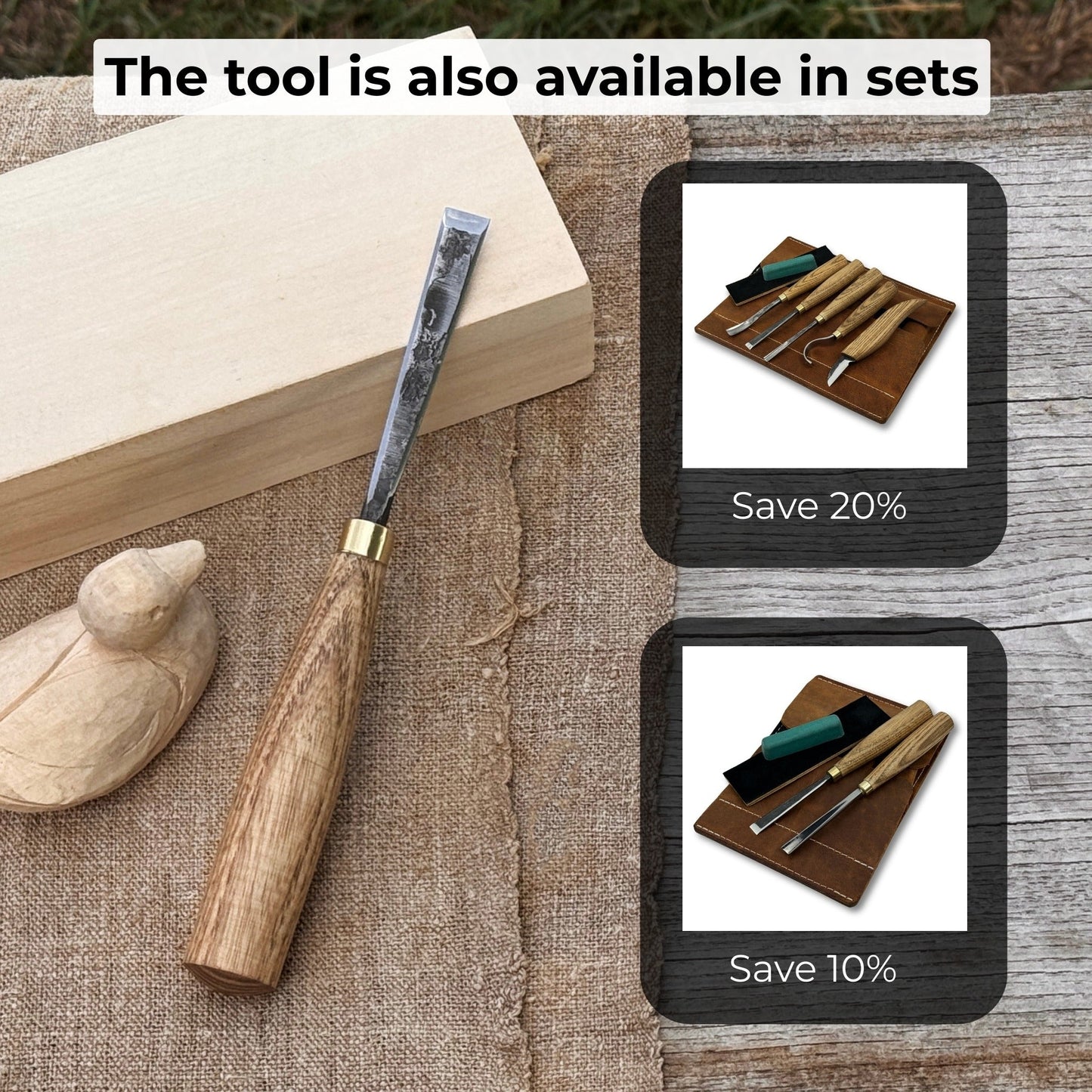 Fine Detail Carving Chisel – 10 mm (0.39 inches) Blade