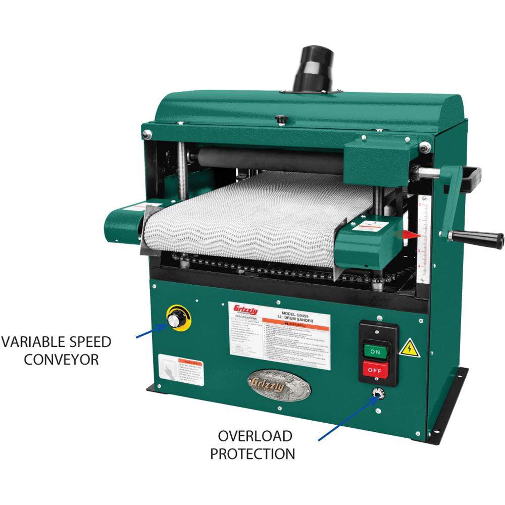 Grizzly G0459 - 12" 1-1/2 HP Baby Drum Sander