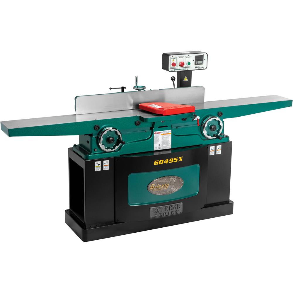 Grizzly G0495X - 8" x 83" Helical Cutterhead Jointer w/ Digital Height Readout