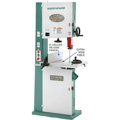 Grizzly G0514X2B - 19" 3 HP Extreme-Series Bandsaw w/ Motor Brake
