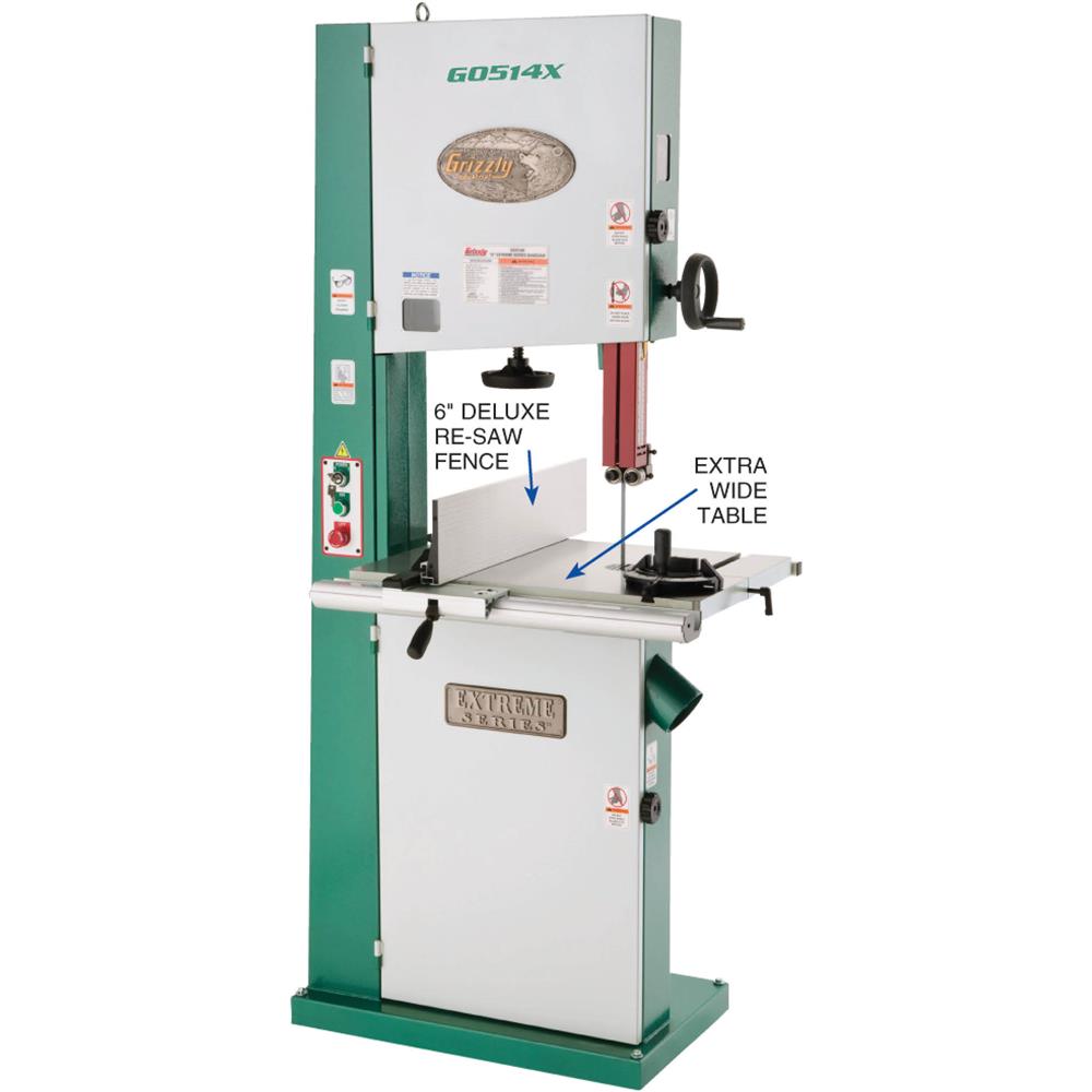 Grizzly G0514X - 19" 3 HP Extreme Series Bandsaw